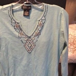 Style& Co dressy long sleeve blouse.